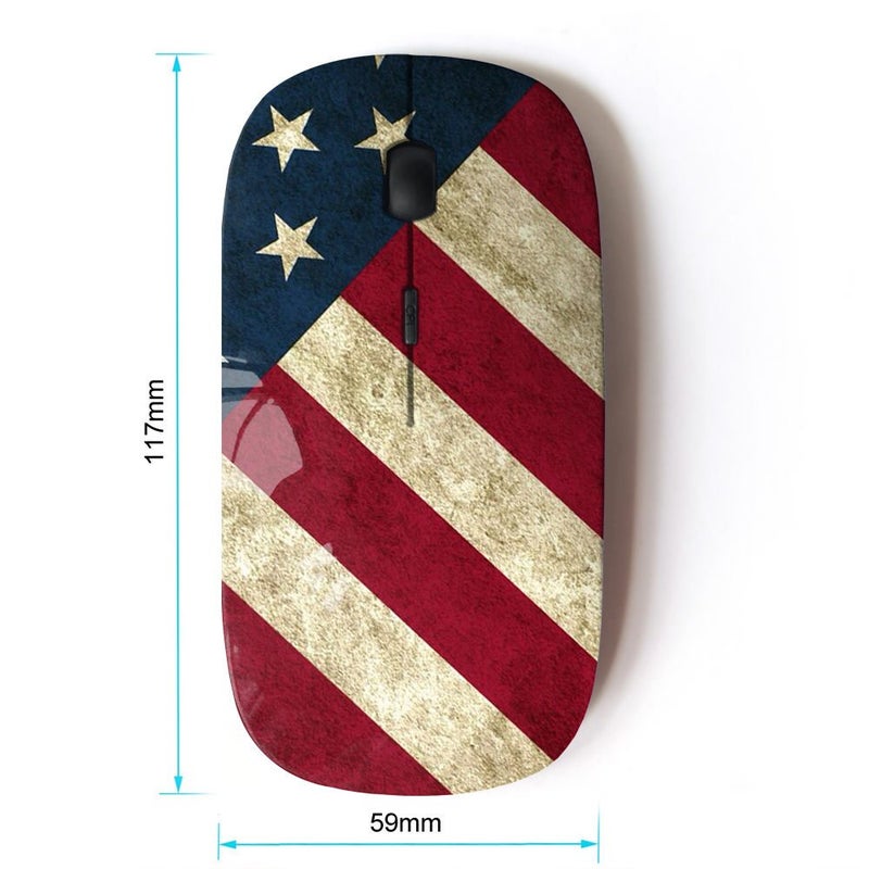 KOOLmouse [ Optical 2.4G Wireless Mouse [ Star Stripe Flag American Rustic Patriotic ] - Image 2